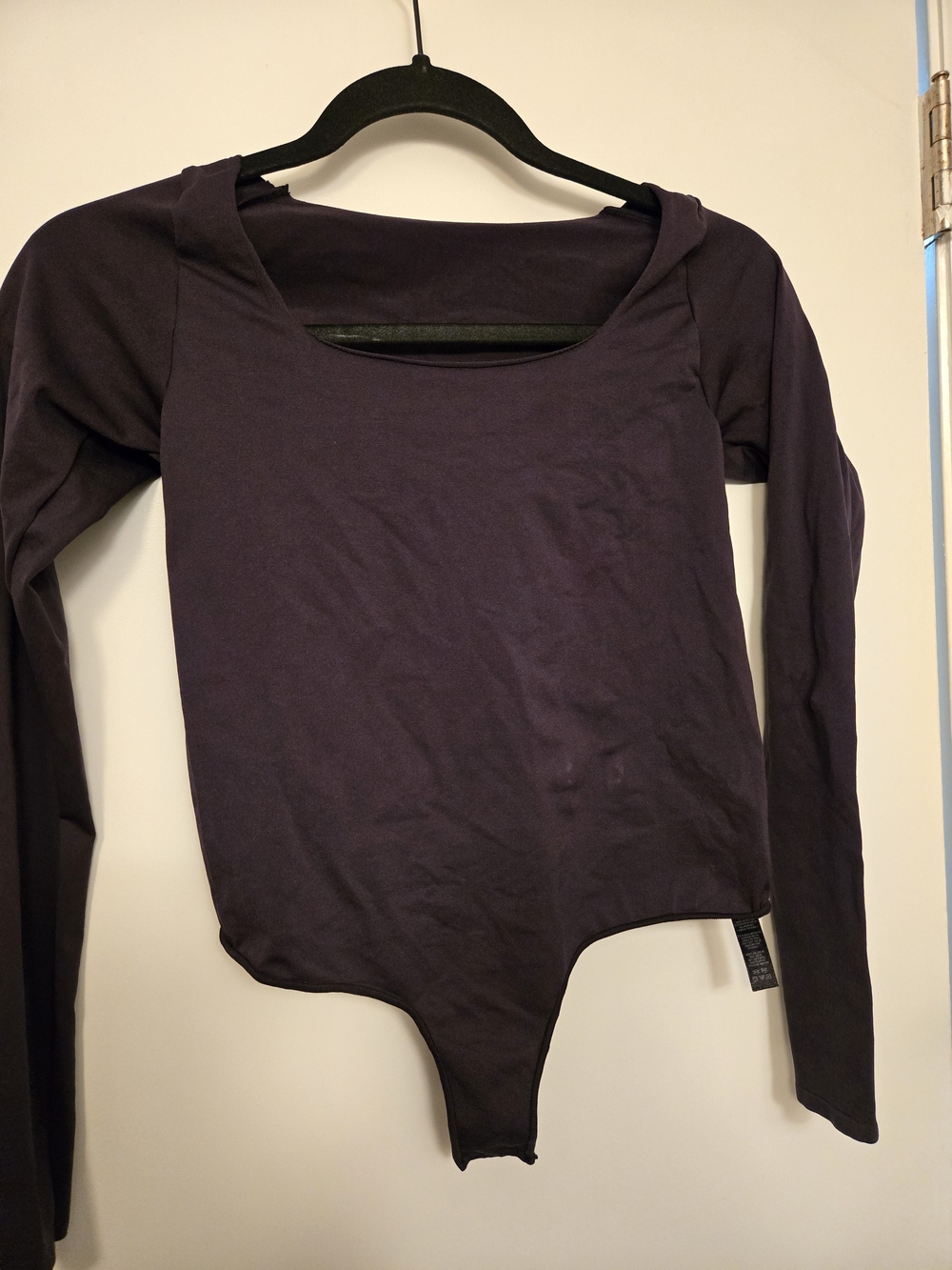 Skims Black Long Sleeve Bodysuit